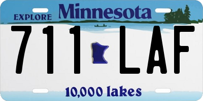 MN license plate 711LAF