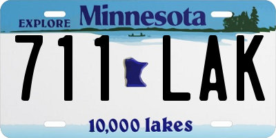 MN license plate 711LAK