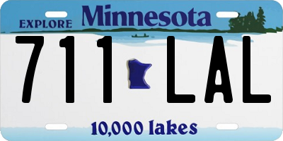 MN license plate 711LAL