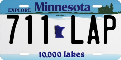 MN license plate 711LAP