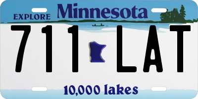 MN license plate 711LAT