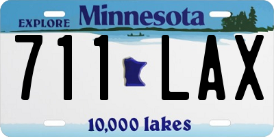 MN license plate 711LAX