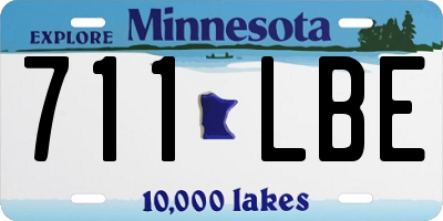 MN license plate 711LBE