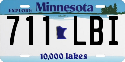 MN license plate 711LBI