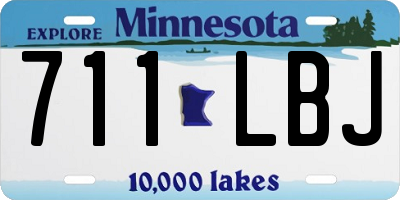 MN license plate 711LBJ
