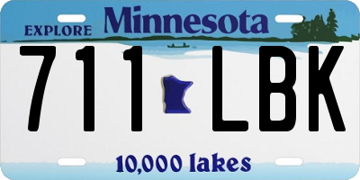 MN license plate 711LBK