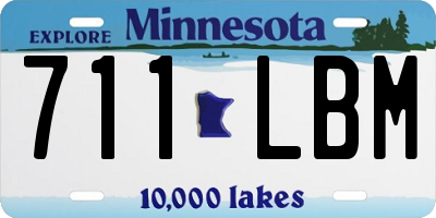 MN license plate 711LBM