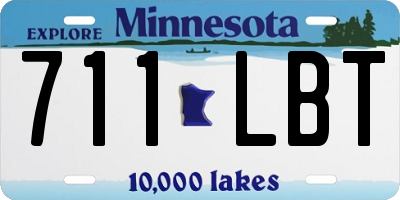 MN license plate 711LBT