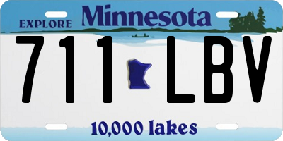 MN license plate 711LBV