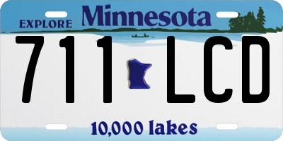 MN license plate 711LCD