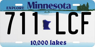 MN license plate 711LCF