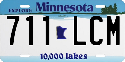 MN license plate 711LCM