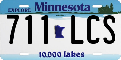 MN license plate 711LCS