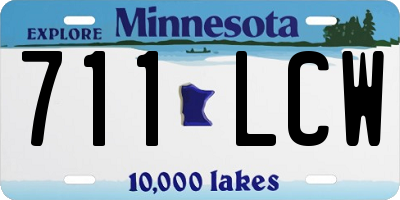 MN license plate 711LCW