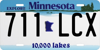 MN license plate 711LCX