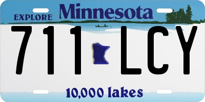 MN license plate 711LCY