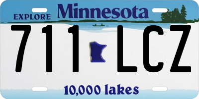 MN license plate 711LCZ