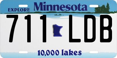 MN license plate 711LDB