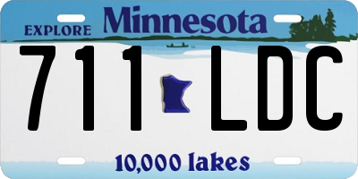 MN license plate 711LDC