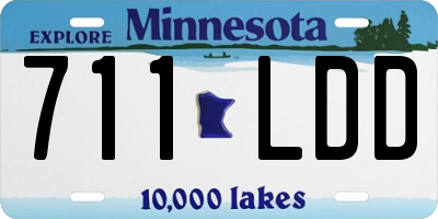 MN license plate 711LDD