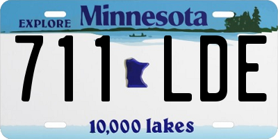 MN license plate 711LDE