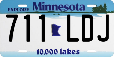 MN license plate 711LDJ