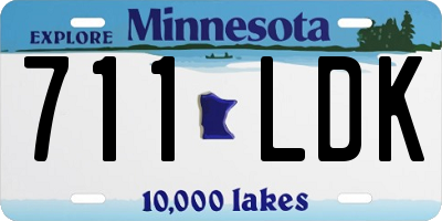 MN license plate 711LDK