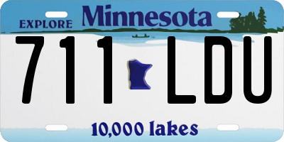 MN license plate 711LDU