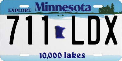 MN license plate 711LDX