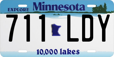 MN license plate 711LDY