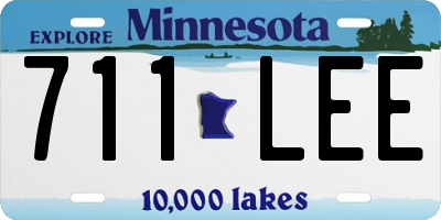 MN license plate 711LEE