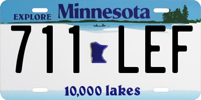 MN license plate 711LEF