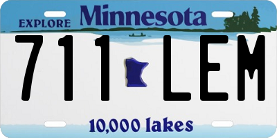 MN license plate 711LEM