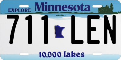 MN license plate 711LEN