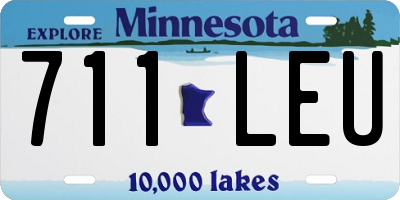 MN license plate 711LEU