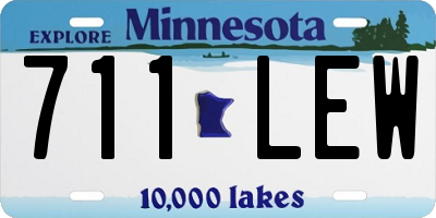 MN license plate 711LEW