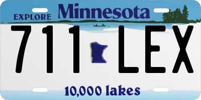 MN license plate 711LEX