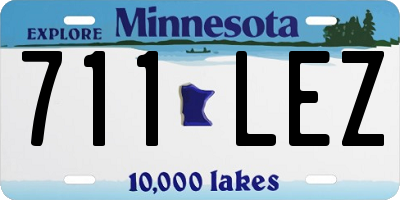 MN license plate 711LEZ