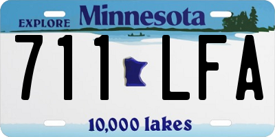 MN license plate 711LFA