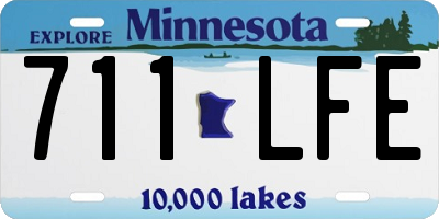 MN license plate 711LFE