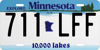 MN license plate 711LFF