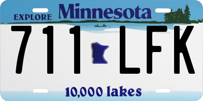 MN license plate 711LFK