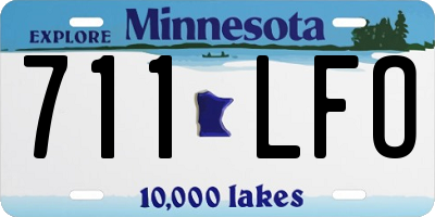 MN license plate 711LFO