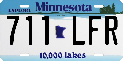 MN license plate 711LFR