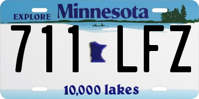 MN license plate 711LFZ