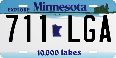 MN license plate 711LGA