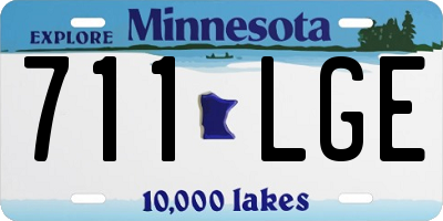 MN license plate 711LGE