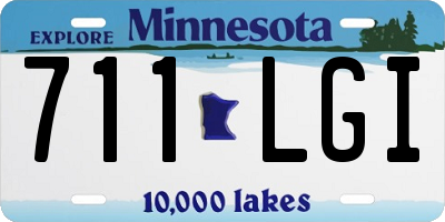 MN license plate 711LGI
