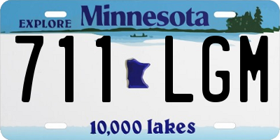 MN license plate 711LGM
