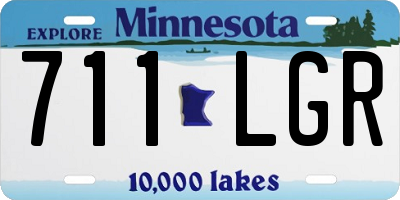 MN license plate 711LGR